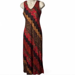 Y2K Safari Print Maxi Dress‎